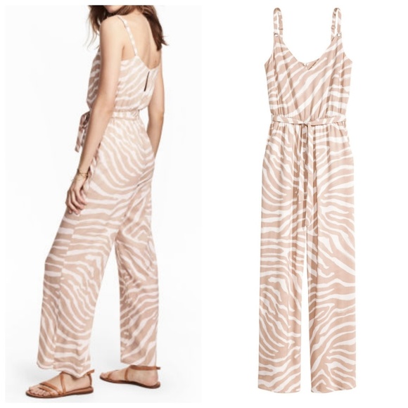 zebra jumpsuit h&m